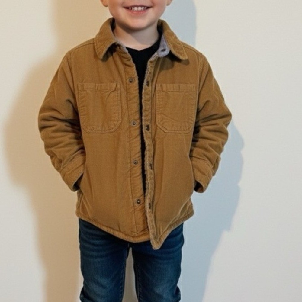 3T Seven of mankind corduroy Brown Jacket with super cozy, soft Sherpa Lining